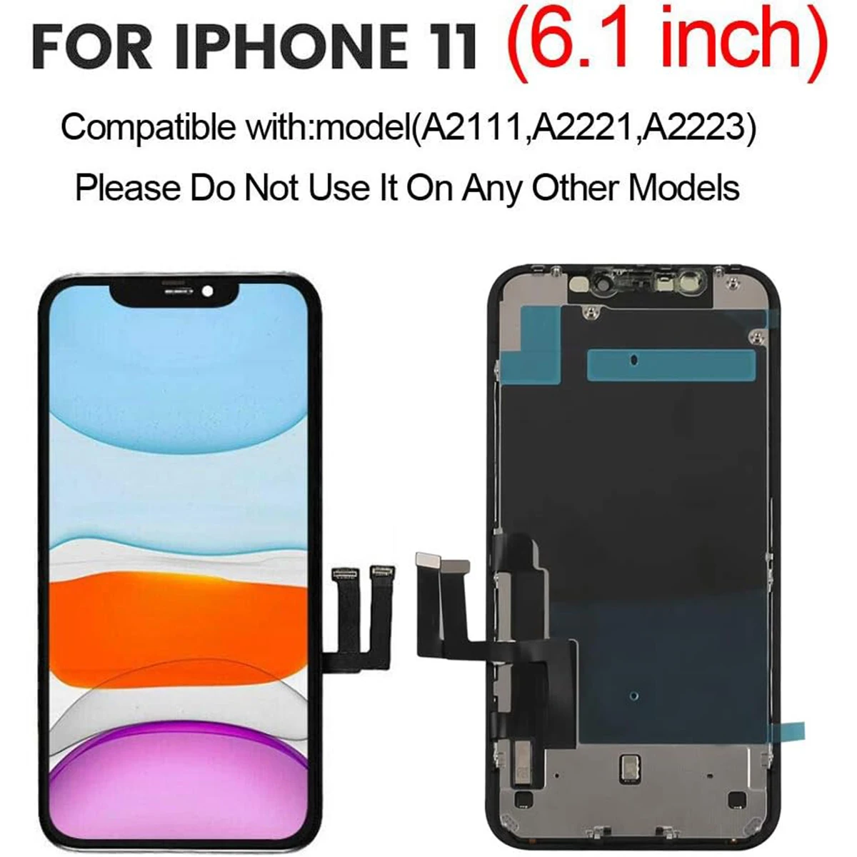 A+++ Quality OEM OLED Pantalla for iphone 11 LCD Display Touch Screen Digitizer Assembly for iPhone 11 LCD Replacement