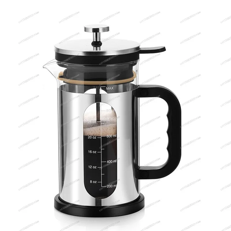 High Borosilicate Glass French Press Heat Resistant Coffee & Tea Maker Press Pot for Home Use