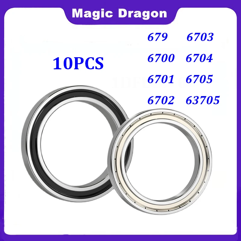 10PCS 679ZZ 2RS 6700 10x15x4 6701 Bearing 6702 6703 6704 6705 63705 25x32x7 Blue 2RS ZZ Ultra Thin Deep Groove Ball Bearing