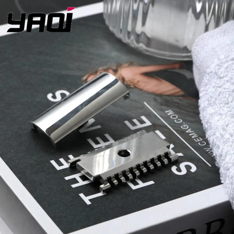 

YAQI 1.50 OC Sentinel Ssp безопасная бритвенная головка для мужчин, полированная отделка из нержавеющей стали 316, с зазором лезвия 1,5 мм