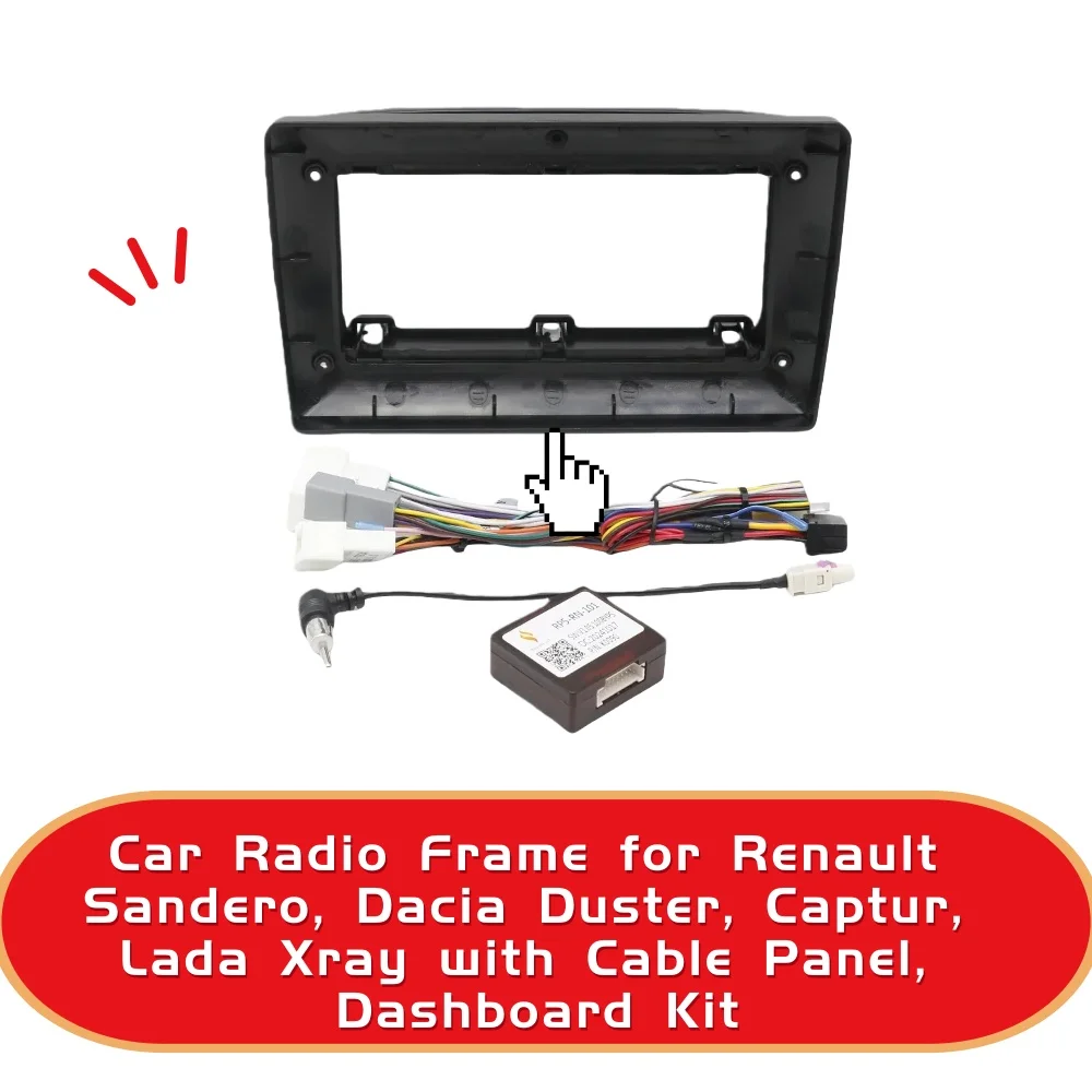 

Рамка автомобильного радиоприемника для Renault Sandero, Dacia Duster, Captur, Lada Xray с кабельной панелью, комплект приборной панели