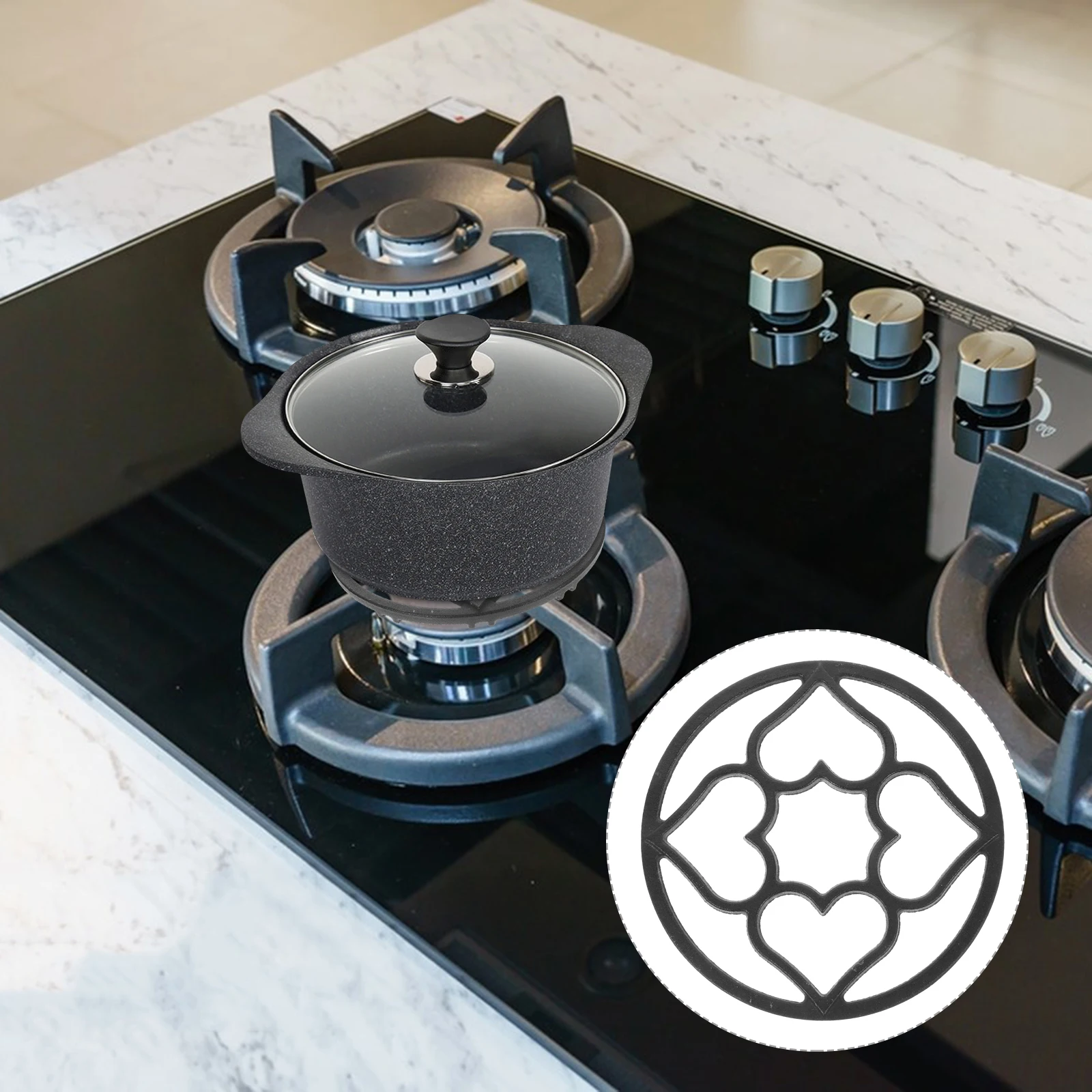 

Gas Wok Ring Iron Made Heavy Duty Non Slip Pot Support Rack Round Stable Base For Steaming Boiling Wok Accessories Stove