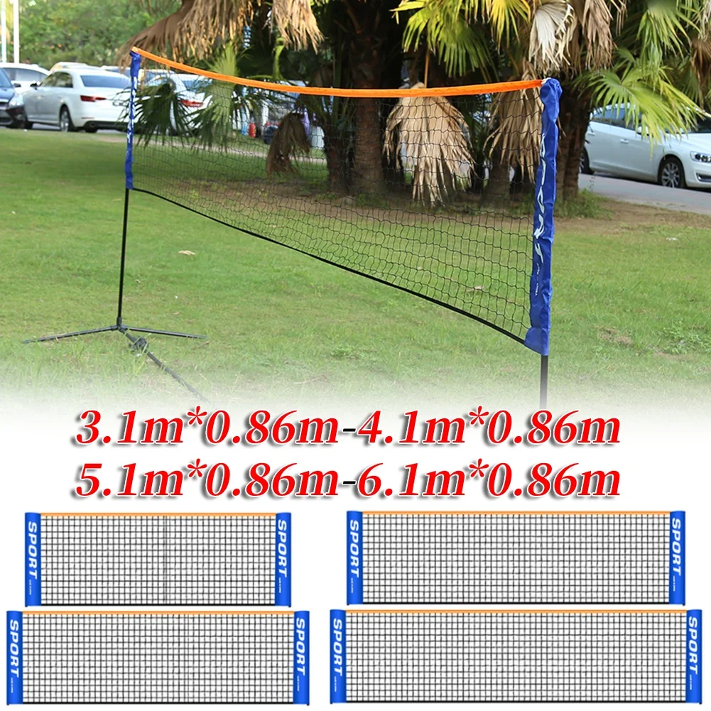 Portable Folding Standard Professional Badminton Net Indoor Outdoor Sports Volleyball Tennis Training Square Nets Mesh 3/4/5/6m