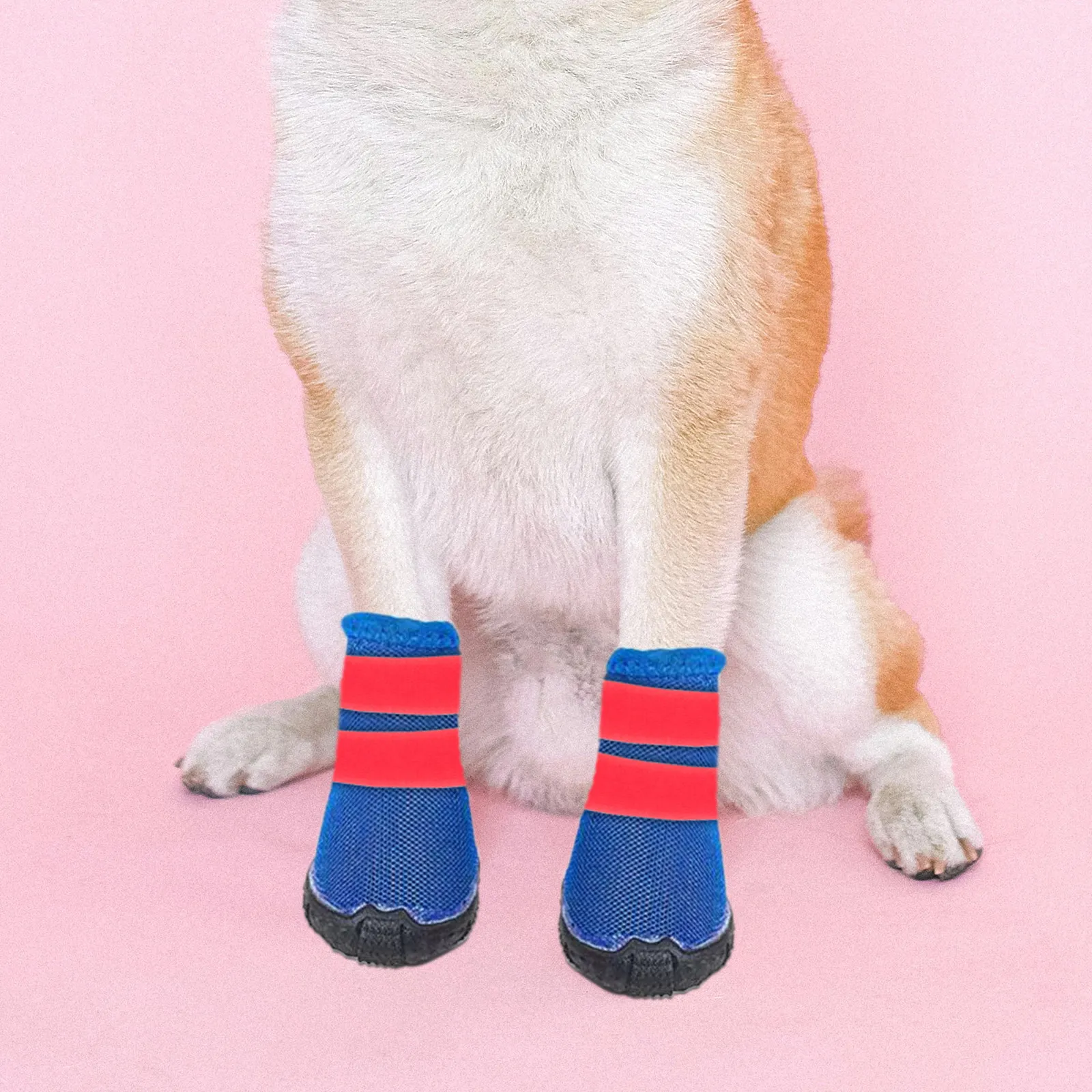

10Pcs Anti Slip Sock Straps for Dogs Adjustable Paw Cover Fasteners Waterproof Non Skid Bootie Holders All Season Outdoor Use