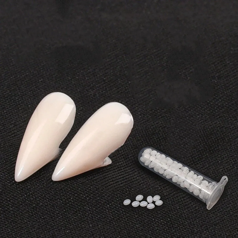 1/4Pair Resin Halloween Fangs Reusable Realistic Teeth Zombie Teeth Scary Solid Gel Cosplay Fake Teeth Cosplay Costume
