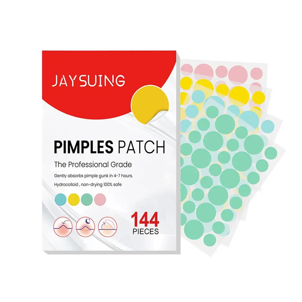 Patchs Acné Zit Colorés en Forme d'Étoile, Hydrocolloïde, Points, lèvent, Absorption de Bain, Offre Spéciale, 144 Pièces