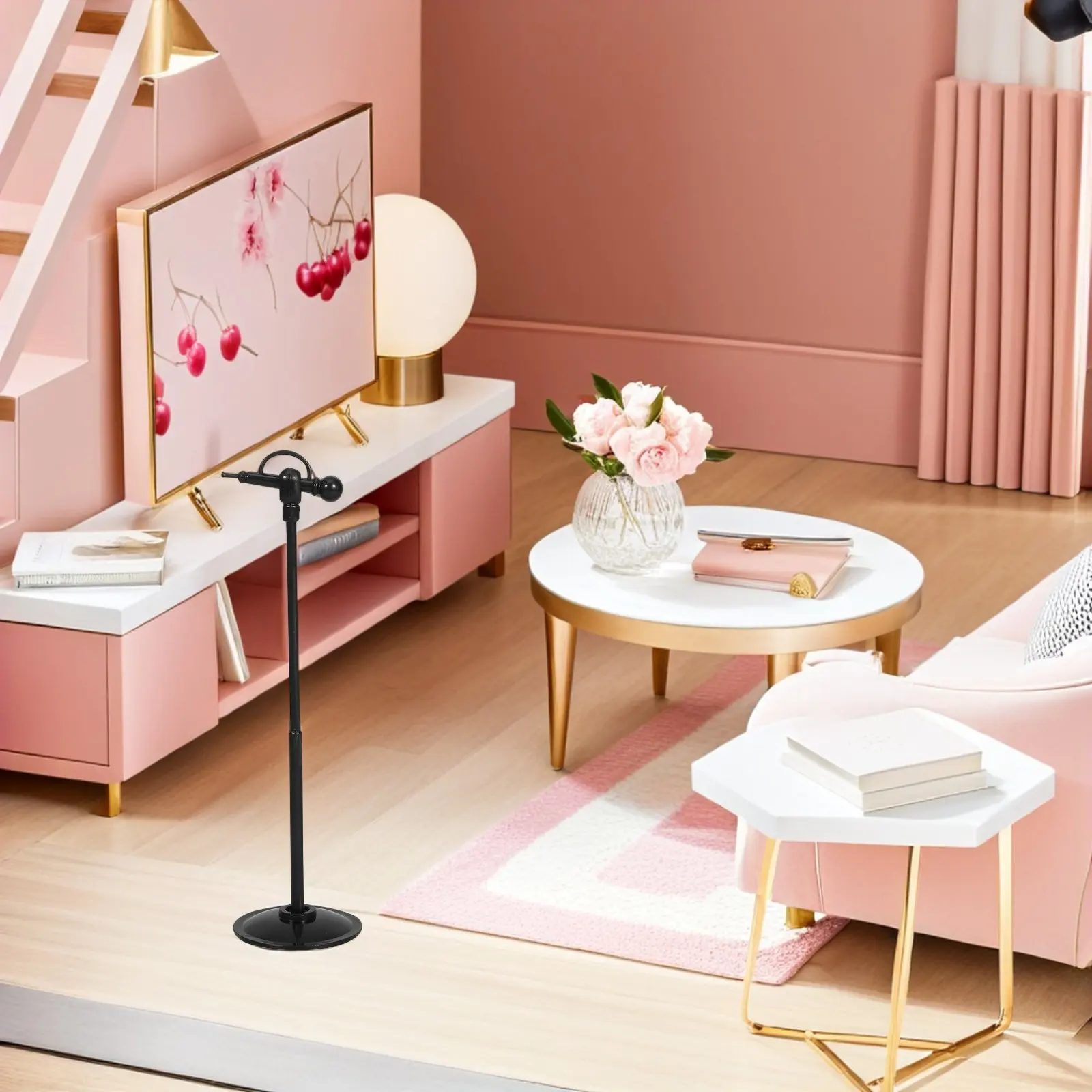 

60Pcs Miniature Microphone Detailed Craft for Landscape Setup Tiny Mic Prop Creative Play Art Display Desktop