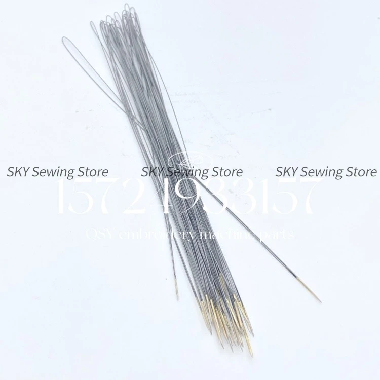 10pcs 21cm 40cm Threading Needle Crochet Thread Needles for Tajima Towel Embroidery Computer Embroidery Machine Accessories