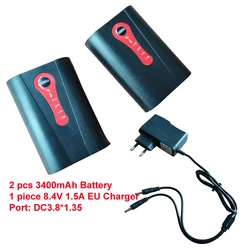3400mAh 7.4V 8.4V Heated Clothes Smart Lithium Battery For Heated Glove with EU US Charger 3.5*1.35 Plug