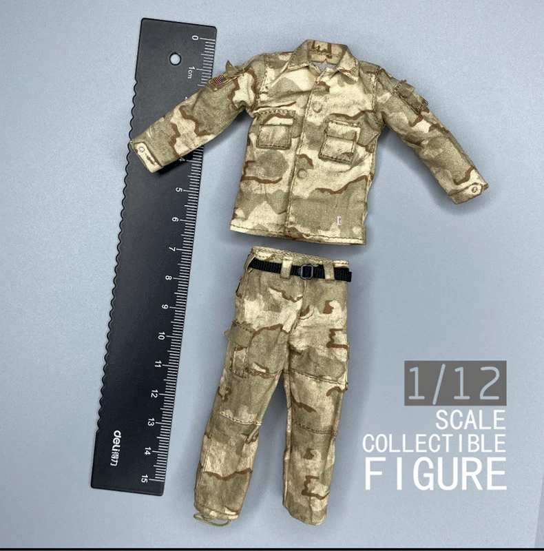 

Crazy 1/12 Scale Clothes American Ranger 002 Camo Uniform for 6'' Action Figure