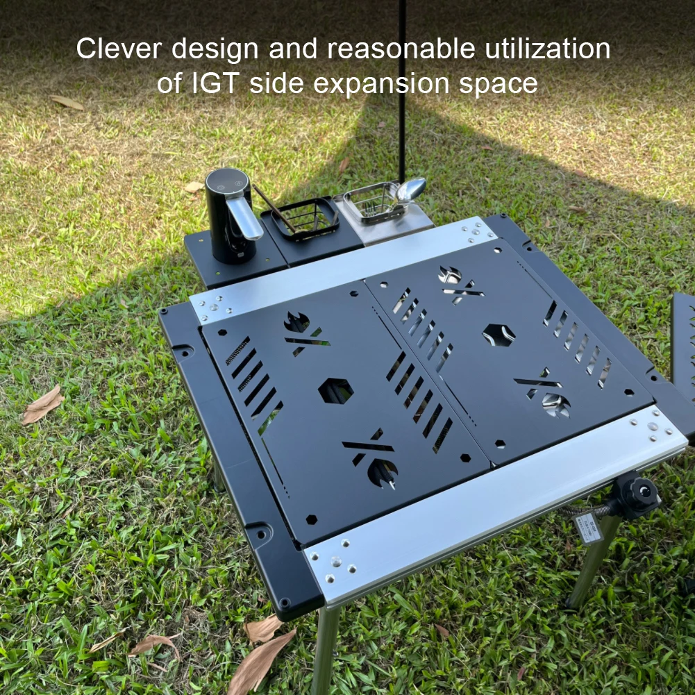 Tablero de mesa IGT para acampar, tablero de montaje de bomba de agua eléctrica, placa de mesa IGT portátil para accesorios de mesa Snowpeak IGT