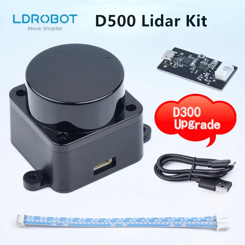 LDROBOT D500 Lidar Kit DTOF ROS Car SLAM Navigation Scanning Laser Radar Sensor Support ROS1 and ROS2 for Indoor and outdoor