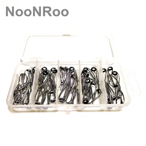 Imagen 2 del producto NooNRoo MN Tip Top 50 piezas, en 1 caja 5 tamaños, guías de reparación de caña de pescar, accesorio de construcción, 50 piezas por caja