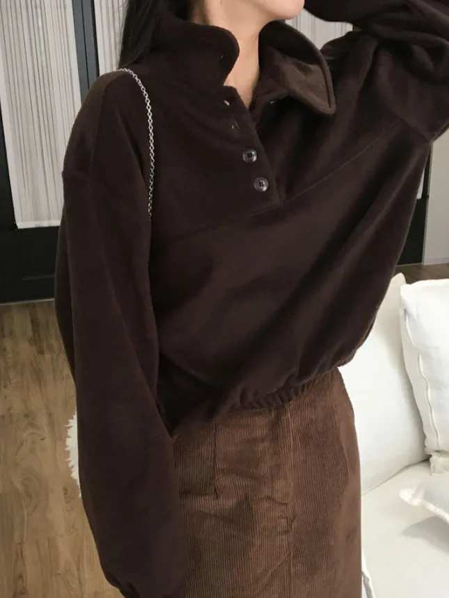 Chique vroege lente f-knop Ne Fce warm sweatshirt dames los veelzijdig ontwerp gevoel trendy top warm sweatshirt met capuchon