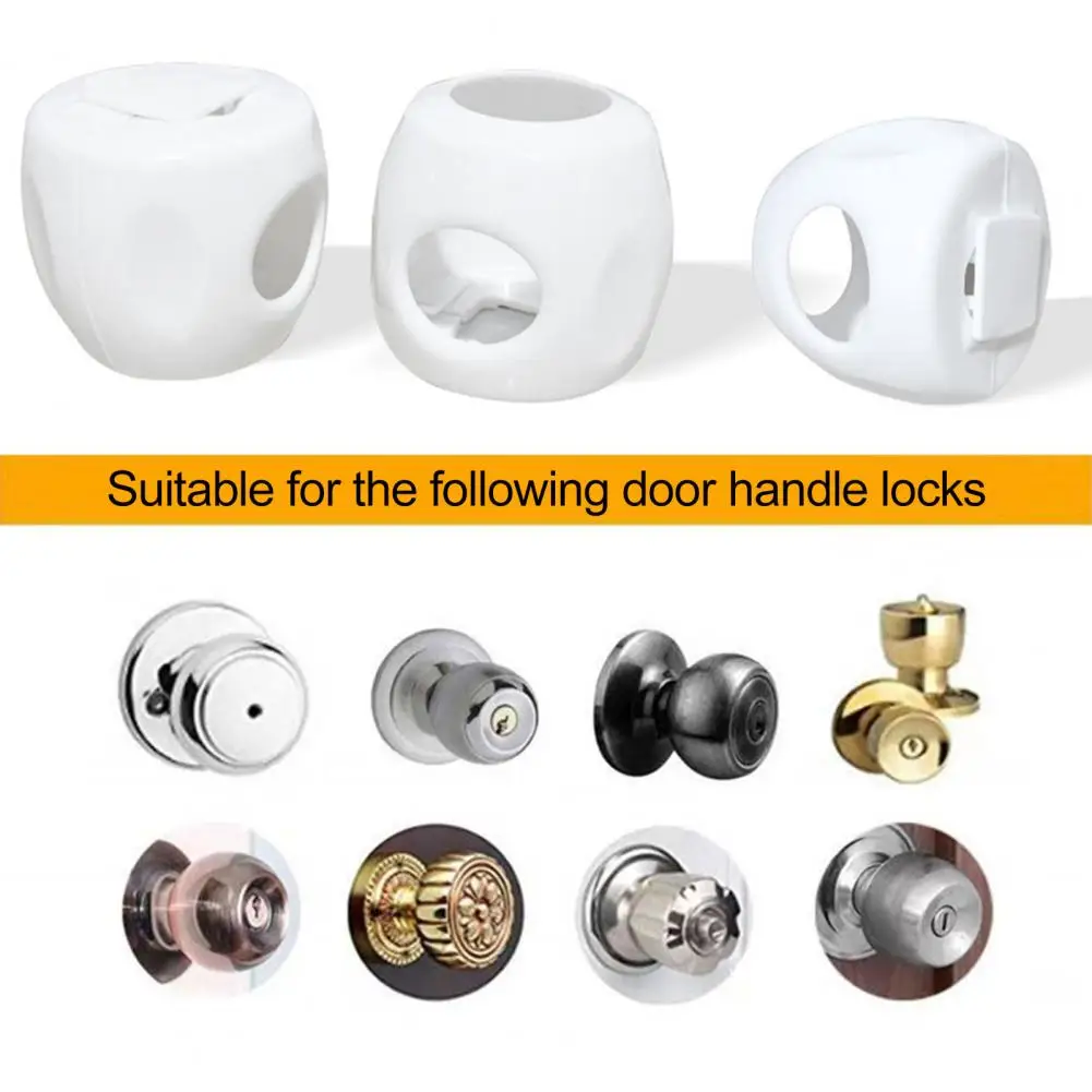 Simple Design Lock Cover 4 Pcs Door Handle Protective Covers Baby Safety Door Locks Childproof Knob Cushions for Secure Easy