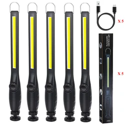 Protable COB LED Work Light USB Rechargeable Flashlight with Magnetic Base Inspection Light for Outdoor Car Repair Emergency