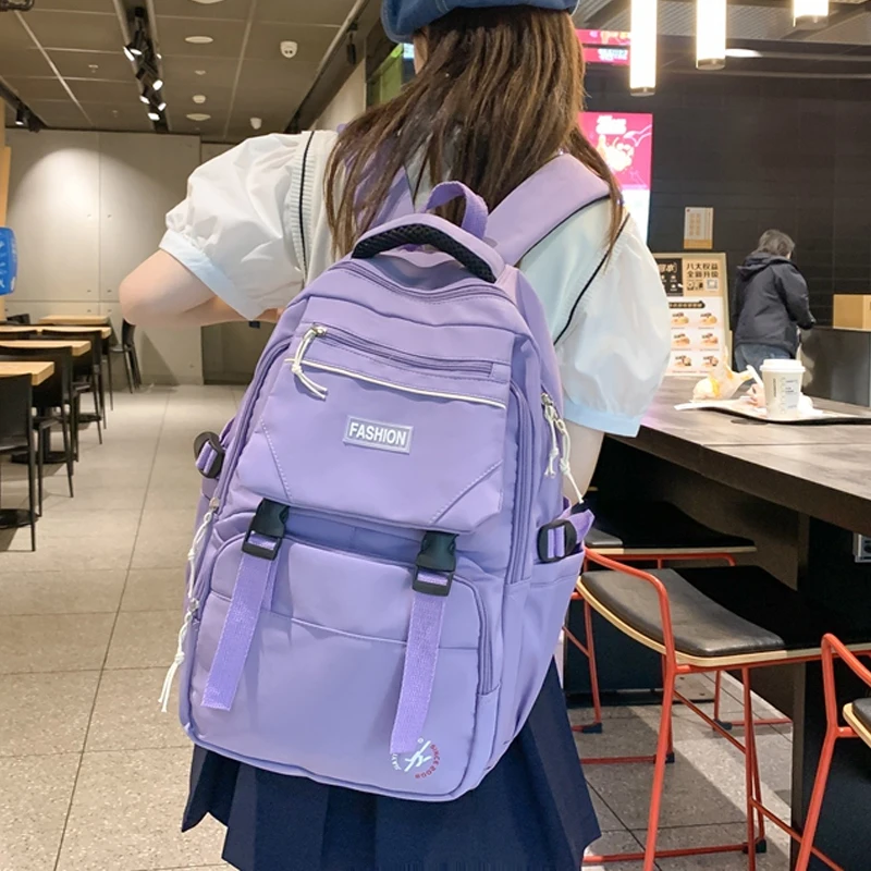 6 Colors Ladies Leisure College Backpack Trendy Women Laptop Book Bags Girls Cute Travel School Bag Fashion Female Cool Student