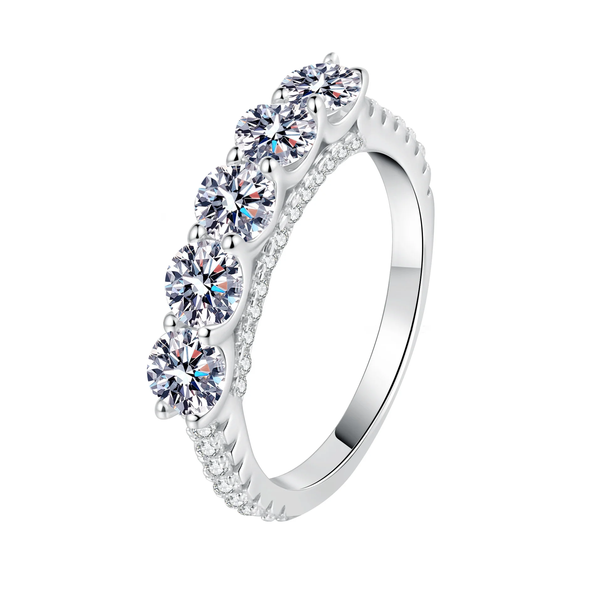 

925 sterling silver moissanite ring for women, simple and stylish for daily wear, a unique holiday gift.