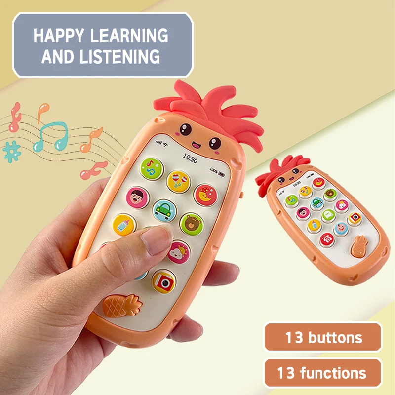 Telefone touch screen para bebês e crianças, 5 modos de aprender e jogar, especialmente projetados, brinquedos educativos para crianças e idosos