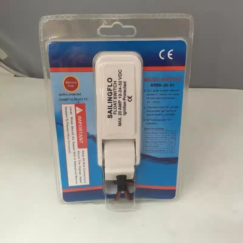 Interruptor de flotador automático para bomba de achique DC12V 24V 32V, interruptor de flotador para bomba de agua marina para estanques, piscinas y embarcaciones