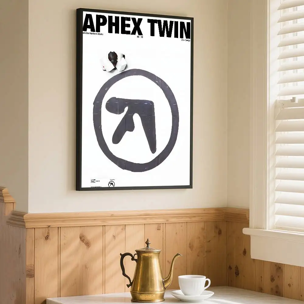 حار DJ A-Aphex T-Twin ألبوم رائع المشارك ذاتية اللصق الفن ورق مقاوم للماء ملصق مقهى بار غرفة جدار ديكور