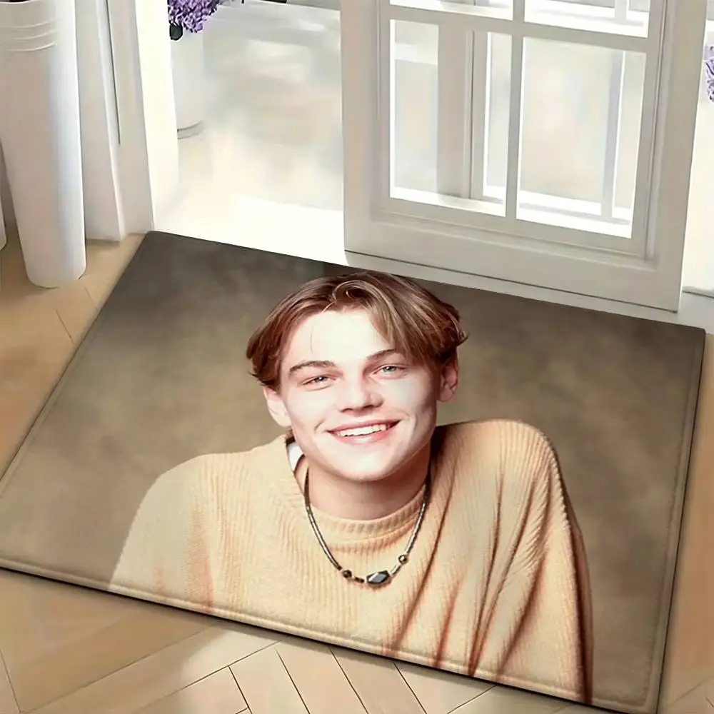 L-Leonardo Dicaprio Young Floor Mat Soft Non Slip for Entry Door Bathroom Indoor Home Decorative Carpet