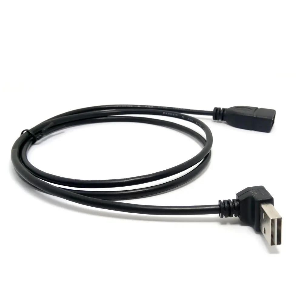 Reversible Design USB 2.0 90 Grad Up/Down, Left, Right angle Male to Female Extension Cable 100 cm USB M/F Cable Adapter