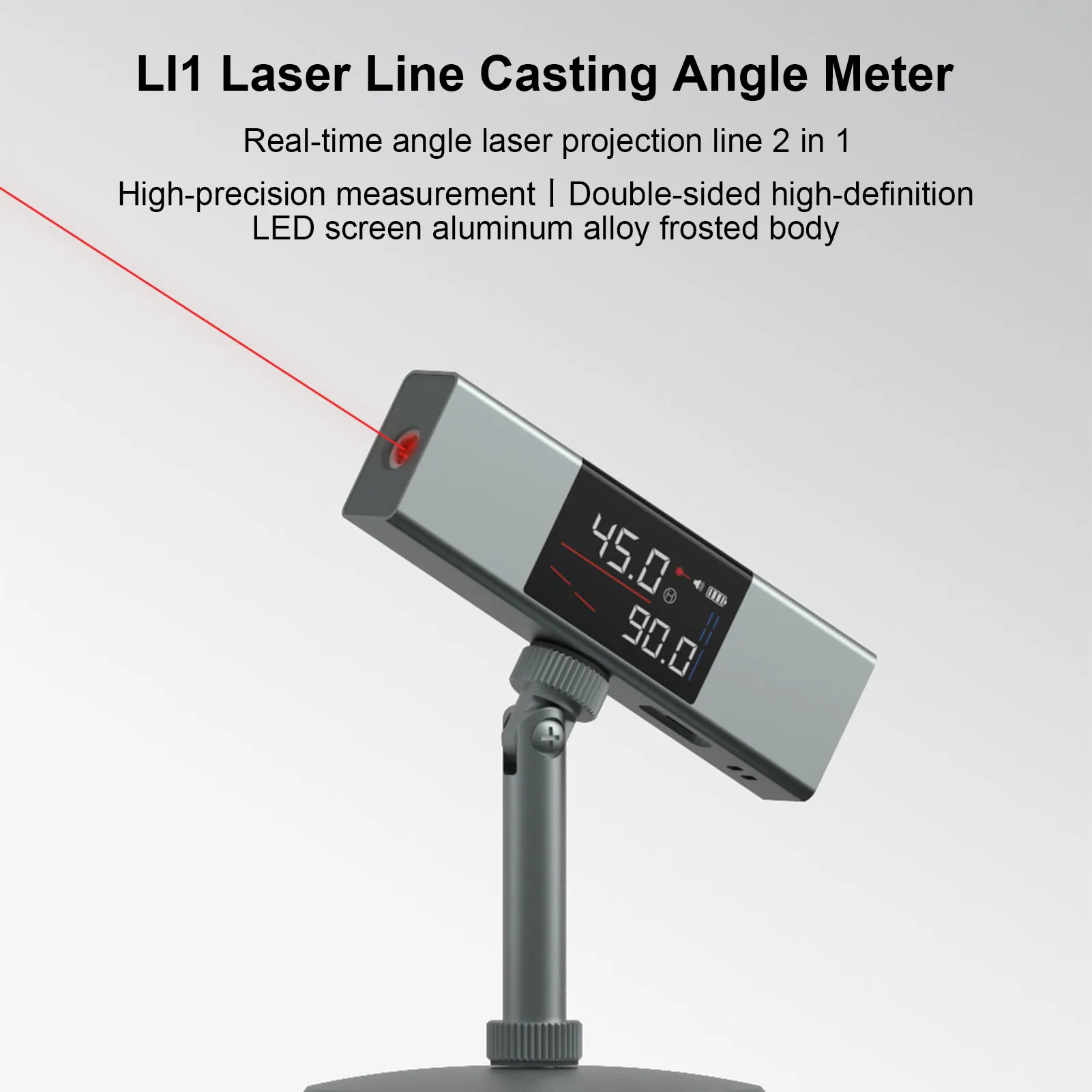 LI1 kąt lasera odlewania Instrument miernik kąta narzędzia pomiarowe kątomierz inklinometr cyfrowy dwustronny LED ekran HD