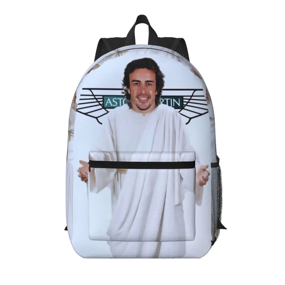 Fernando Alonso Jesus Student Backpack School Bag Hiking Travel Daypack for Men Women Fashion Bookbag Shoulder Bags