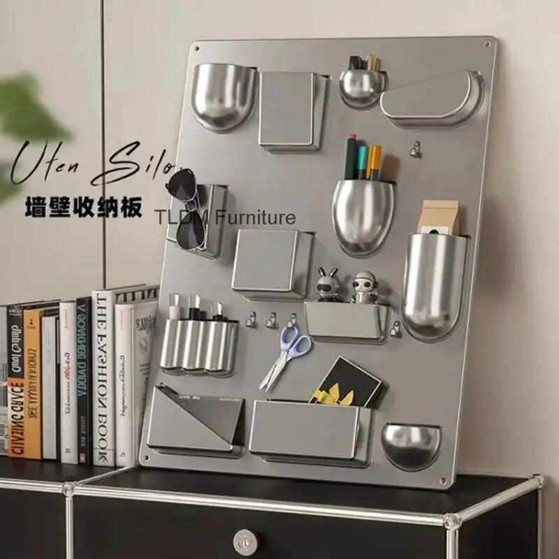 

Stylish Cream Color Beautiful Desktop and Wall Storage Rack Creative Entry Storage Decoration To Create A Tidy Space Home Decor