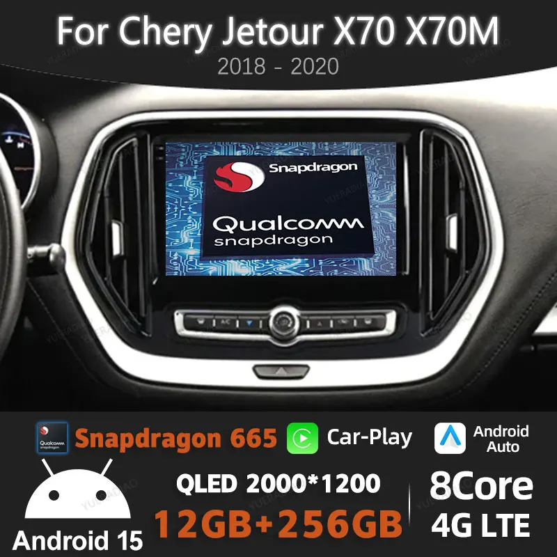 

Android 15 Car Radio For Chery Jetour X70 X70M 2018 - 2021 Head Unit BT Multimedia Video Player 4G LTE 5G WIFI GPS NAVI 2DIN