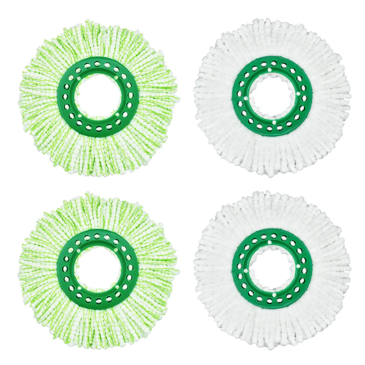 Cabeça de substituição do mop da rotação de 2 pces para libman tornado, cabeça redonda grande das recargas do mop da rotação da microfibra, almofada reutilizável da substituição da cabeça