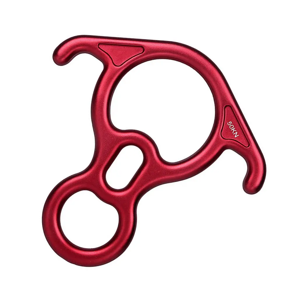 

50KN Descender Rappel Ring Climbing Rappelling Gear Aluminum Alloy Figure 8 Lightweight Durable Outdoor Toys Enthusiasts Strong