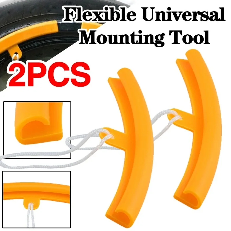 

2PC Universal Portable Wheel Rim Protector Tyre Remove Guard Edge Protection Tire Changing Tool With Cords Car Motorcycle Bike