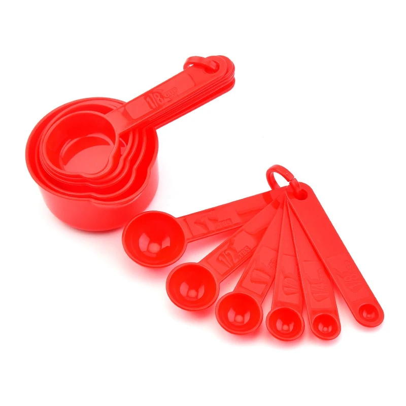 5 Set(11PCS/Set) Measuring Cups And Spoons Set Set Stackable Plastic Measuring Spoons Cups Set For Dry And Liquid Ingredient