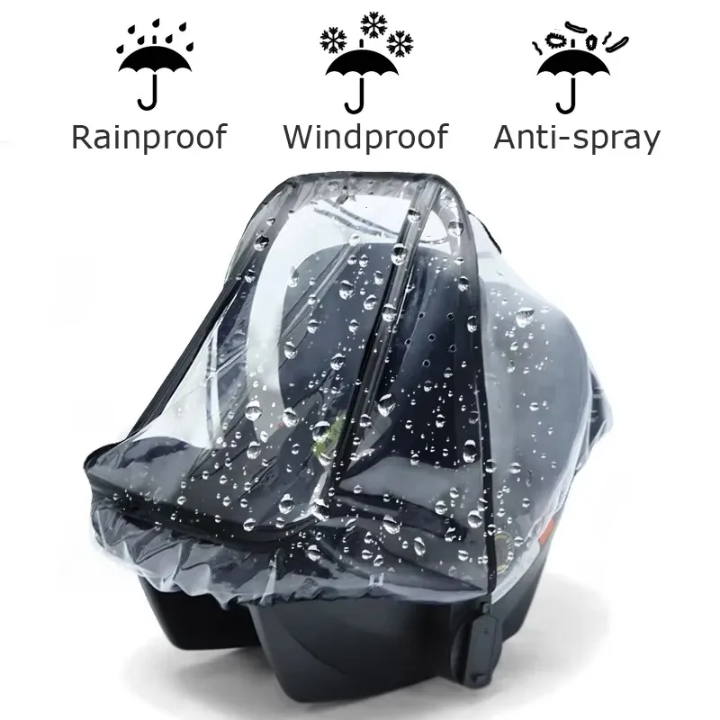 Baby Stroller Basket Windproof Rain Cover Dustproof Transparent EVA Stroller Baby Carriage Rain Cover Dust Cover Mosquito Net