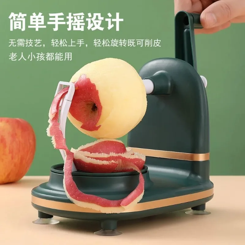 Manual Apple Peeler, Multifunctional Potato, Fruit, and Apple Peeler, Stainless Steel Blades, Household Kitchen Peeling Tool