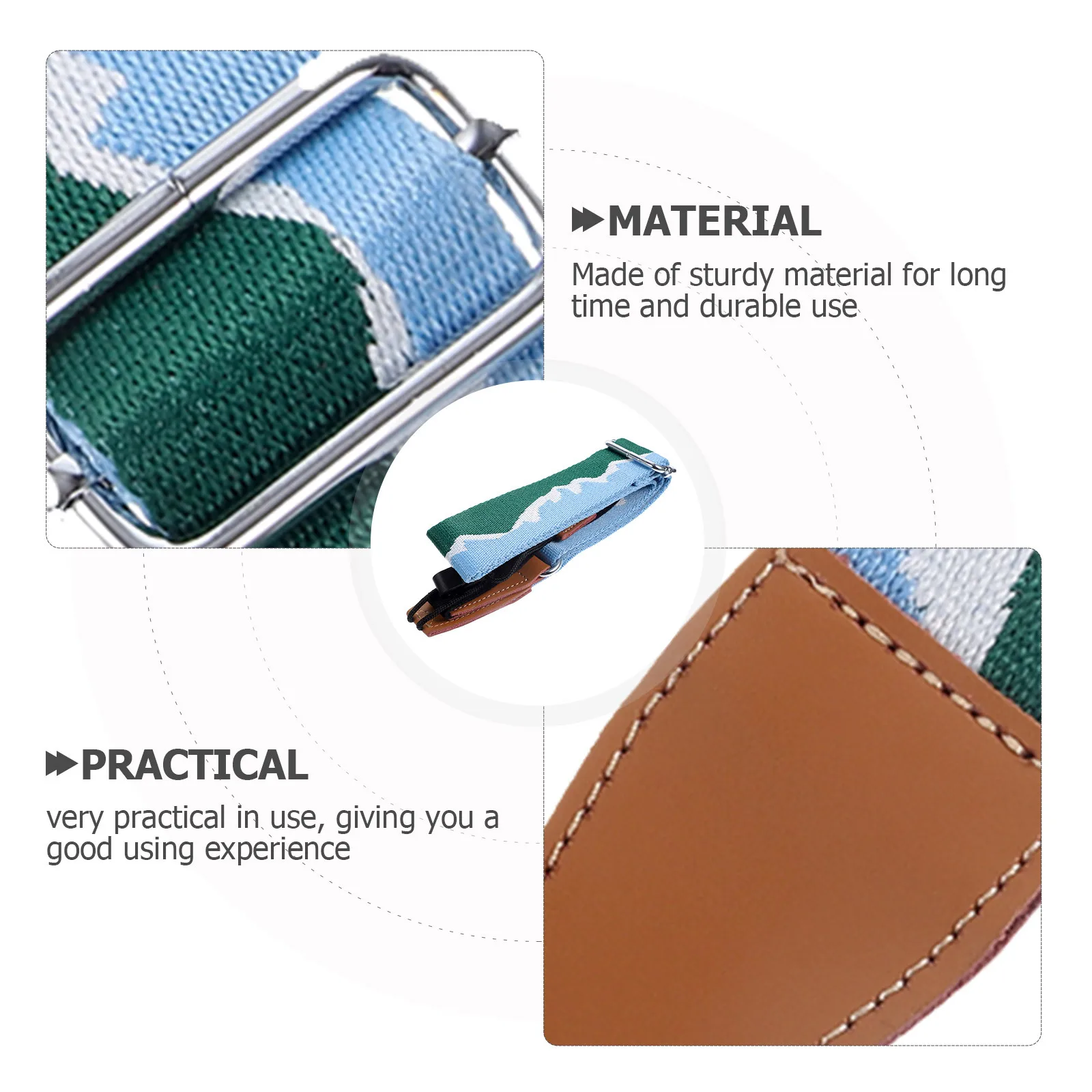 

Bass Guitar Strap Punch Free Design Replacement Ukulele Strap Adjustable Guitar Belt Comfortable Shoulder Support