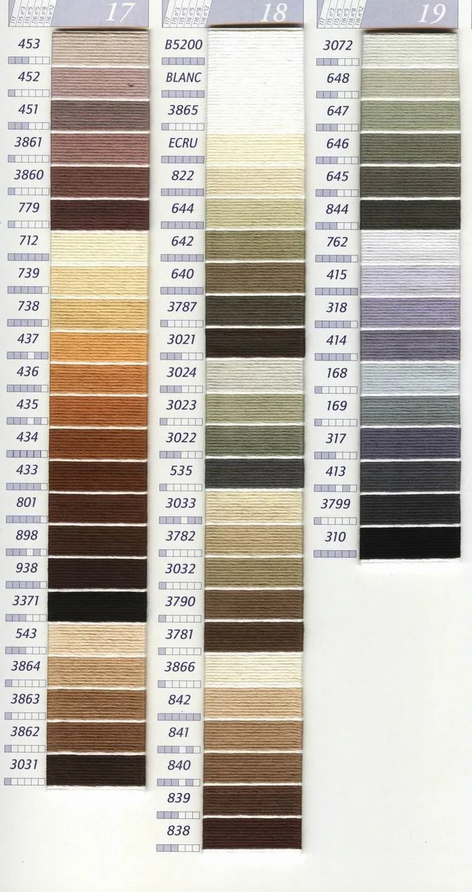 1set Embroidery Best Quality 447 Different Colors Thread Sample Made by Real Thread in Cross Stitch Real Thread Color Map Book
