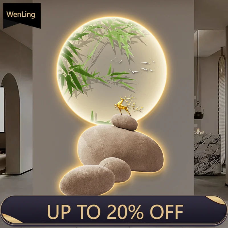 Stone Arrival: Modern And Simple Entryway Wall Lamp, Corridor Passage LED Atmosphere Lights, Artistic Luxury Style