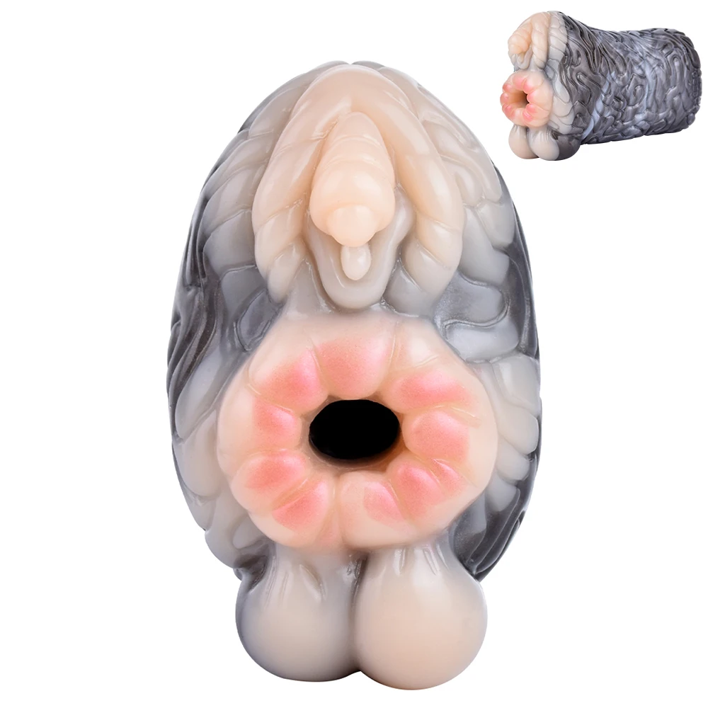 GEEBA Realistic Vagina Male Masturbator Silicone Fantasy Male Penis Exerciser Pocket Pussy Artificial Vagina Sex Toys For Men