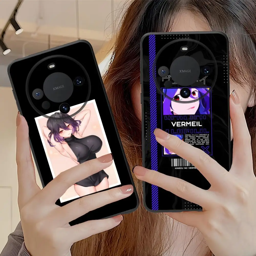 Kinsou Vermeil funda de teléfono móvil para Huawei Mate 60 50 40 30 20 10 Pro Plus Lite E 5G Color protección Smartphone cubierta de lujo