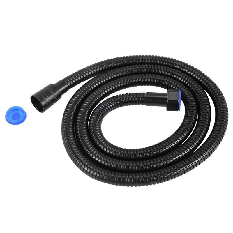 Gorąco! Czarny wąż prysznicowy ze stali nierdzewnej 150Cm elastyczny złoty wąż łazienkowy hydrauliczny błyszczący