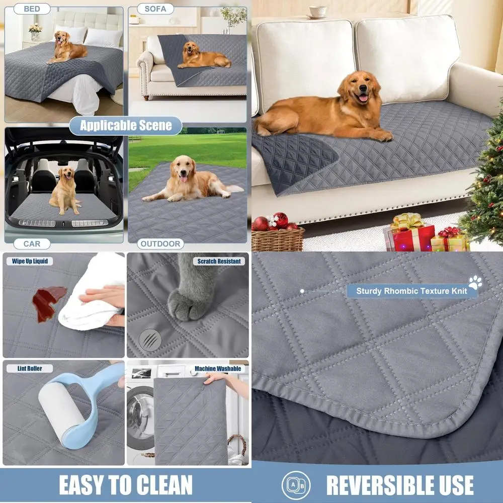 

Водонепроницаемые чехлы на диваны для собак, моющиеся, двусторонние чехлы на диван для домашних животных, 3 подушки, приятные для домашних животных, мягкий диван, мебель Prot