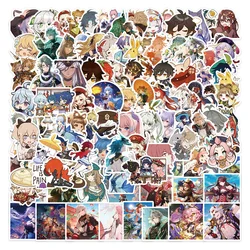 Waterproof Sticker of Genshin Impact Cartoon, DIY Decoração, Personalidade Criativa, Bagagem, Mesa, Carro, Cadeira, Atacado, Novo, 10 PCs, 30 PCs, 50PCs