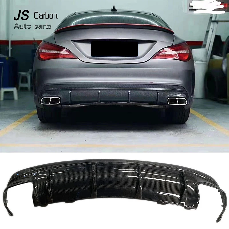 Carbon Fiber/FRP Rear Lip Diffuser Spoiler For Mercedes Benz W117 CLA200 CLA250 CLA260 CLA45 2013-2019 Back Bumper Guard