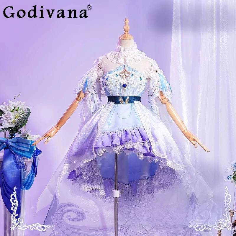 

Women's King Glory Flower Marriage Dress Princess Sweet Love Cos Clothing Full Dress Set Female Cosplay Game Clothing Dress