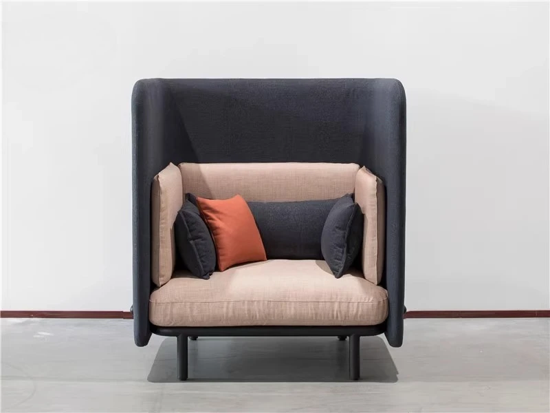 وجبة مقعد بطاقة عالية الظهر على الطراز الشمالي، أريكة ترفيهية للمقهى من الحديد المطاوع على الطراز الصناعي الحديث #5