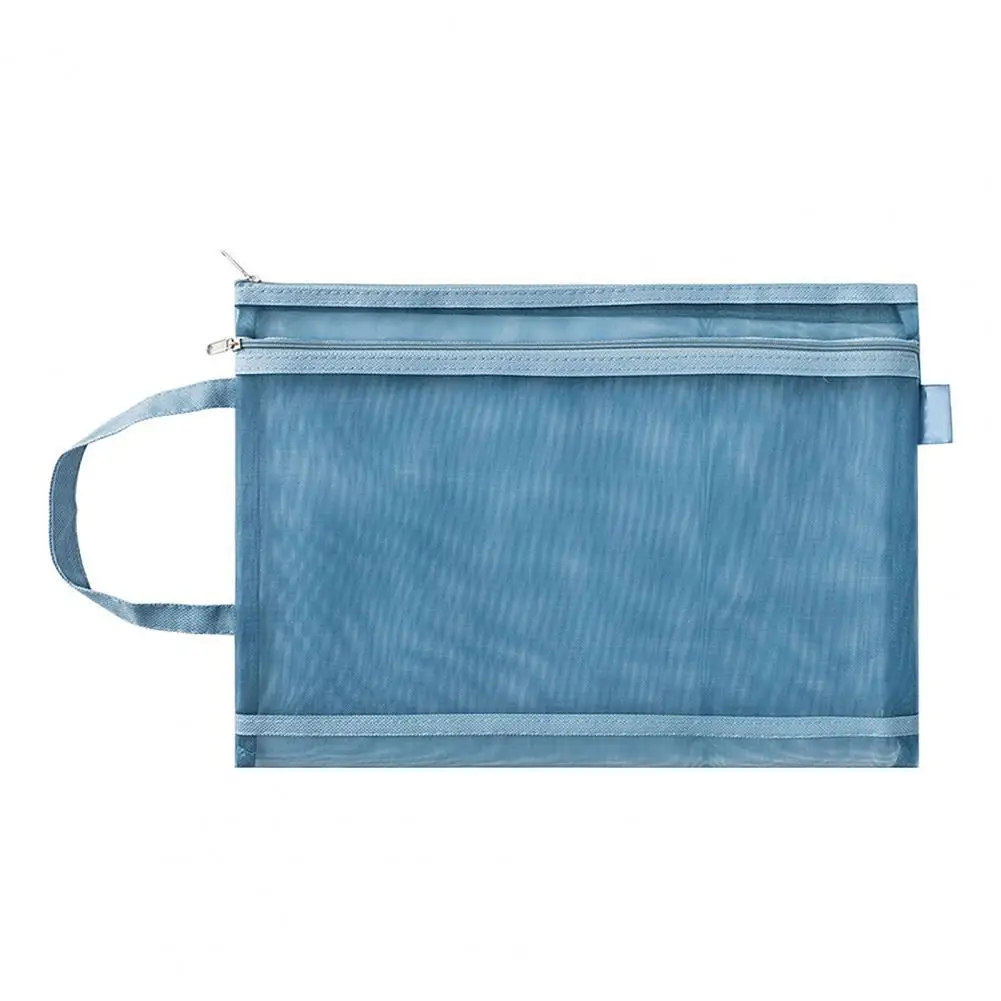 Durable Document Storage Handheld File Organizer Double Layer A4 Document Organizer with Zipper Closure for Office for Documents