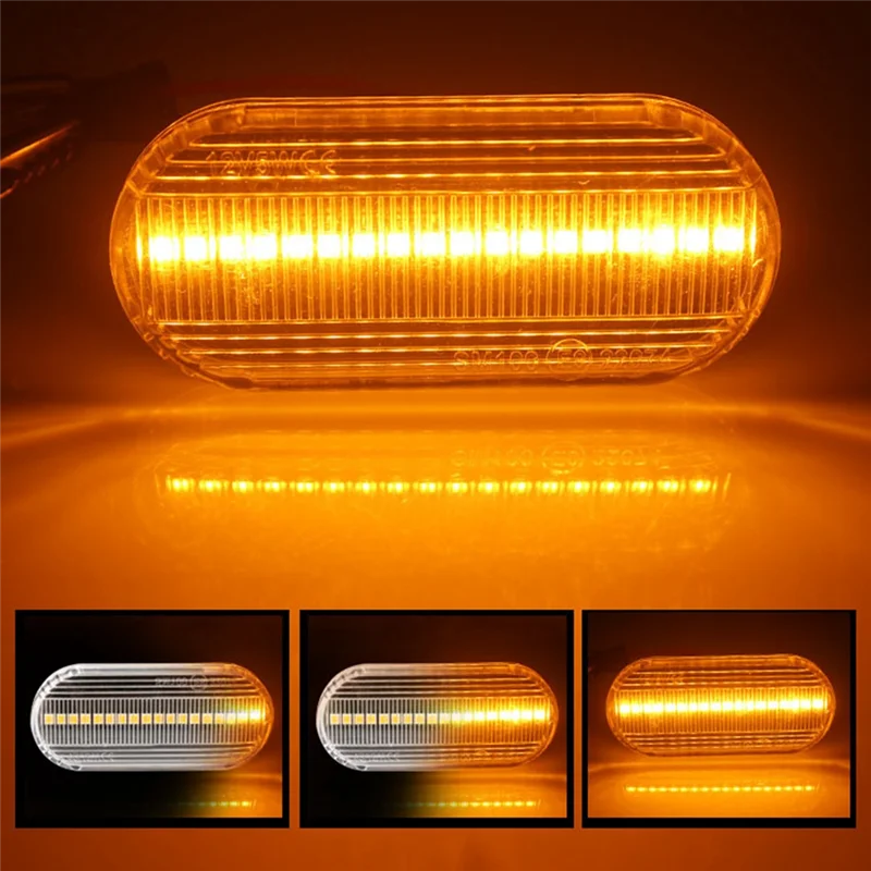 إشارة الانعطاف الجانبية للحاجز ، مصباح جانبي LED متدفق ، غلاف ، مناسب لفولكس فاجن باسات ، جولف ، بولو ، فورد ، 12 فولت ، أسود ، 4M5A13K309AA